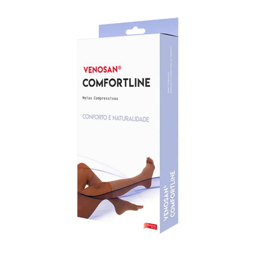 MEIA COMFORTLINE 20-30 AGH PÉ ABERTO CURTA BEGE VENOSAN