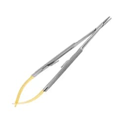 Porta Agulha Castroviejo Reto Com Trava Com Vídea 18cm