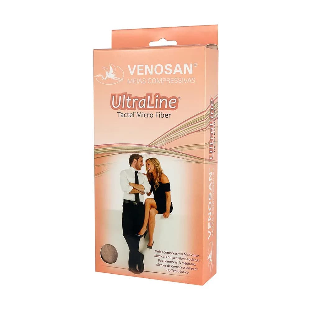 MEIA ULTRALINE 4000 AGH 20-30 PÉ ABERTO PRETO VENOSAN