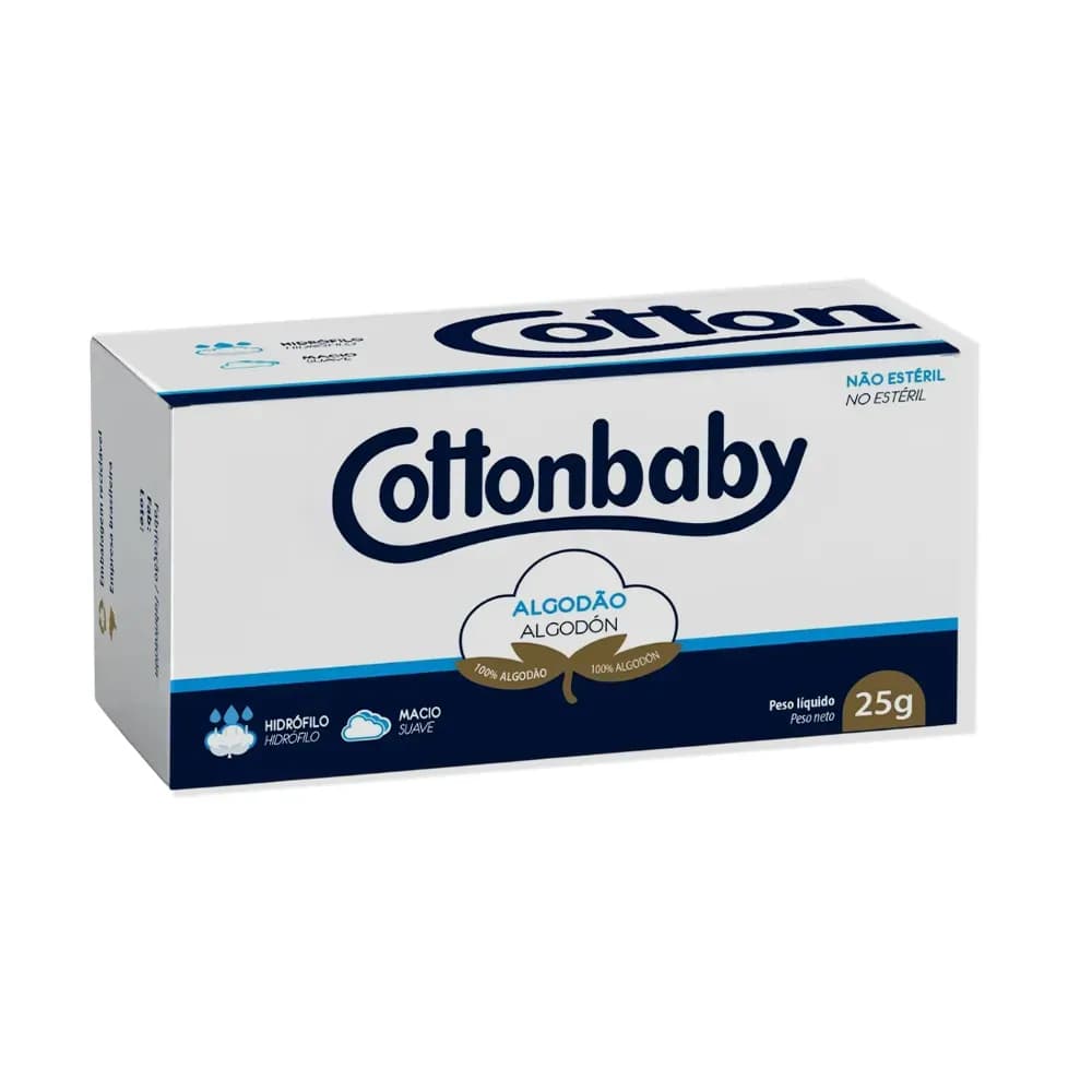 ALGODÃO EM ROLO HIDRÓFILO MACIO 100% PURO COTTONBABY