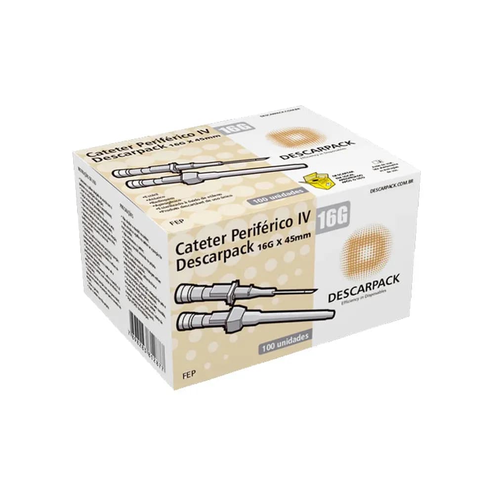CATETER PERIFÉRICO INTRAVENOSO C/100UN DESCARPACK