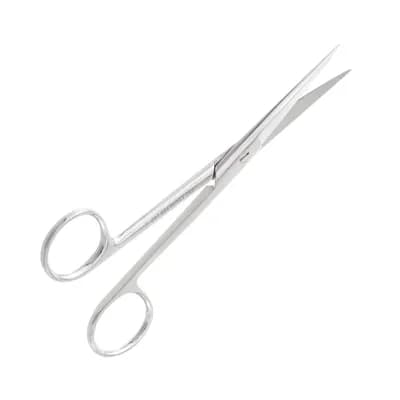 TESOURA CIRURGICA RETA FINA/FINA EM AÇO INOX ABC