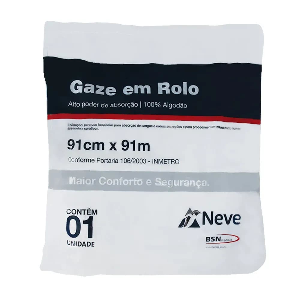 COMPRESSA GAZE ROLO ALTA ABSORÇÃO 91CMX91M NEVE