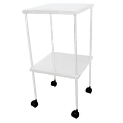 Mesa Auxiliar 40x40x80cm Esmaltada Com Rodízios. L128.5