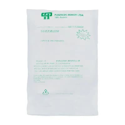 SACO DE LIXO HOSPITALAR BRANCO C/100UN ARAKEN