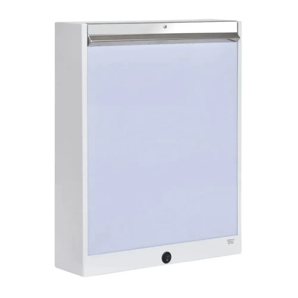 NEGATOSCÓPIO PARA PAREDE METAL BRANCO BIVOLT