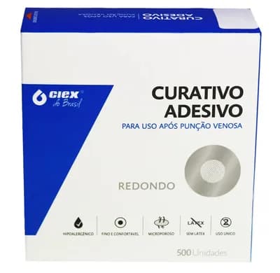Curativo Adesivo Após Punção Venosa Bege Com 500 Unidades - Ciex