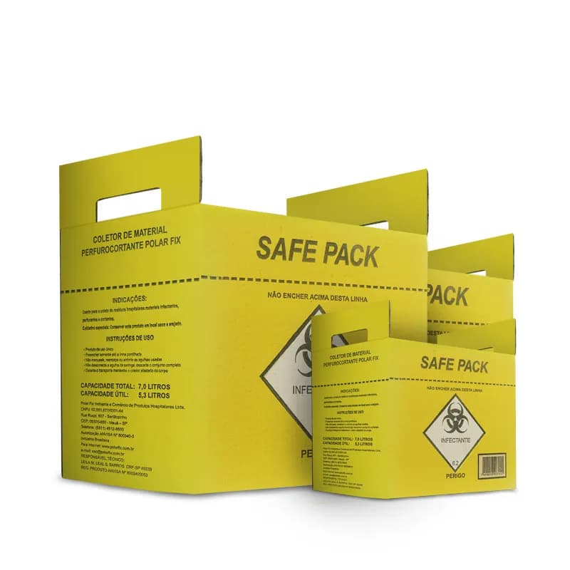 Coletor de Material Perfurocortante SAFE PACK