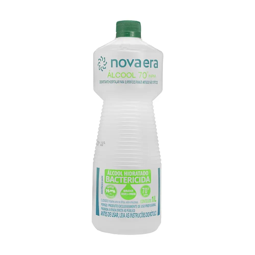 ÁLCOOL 70° DESINFETANTE HOSPITALAR BACTERICIDA ELIMINA 99,99% NOVAERA