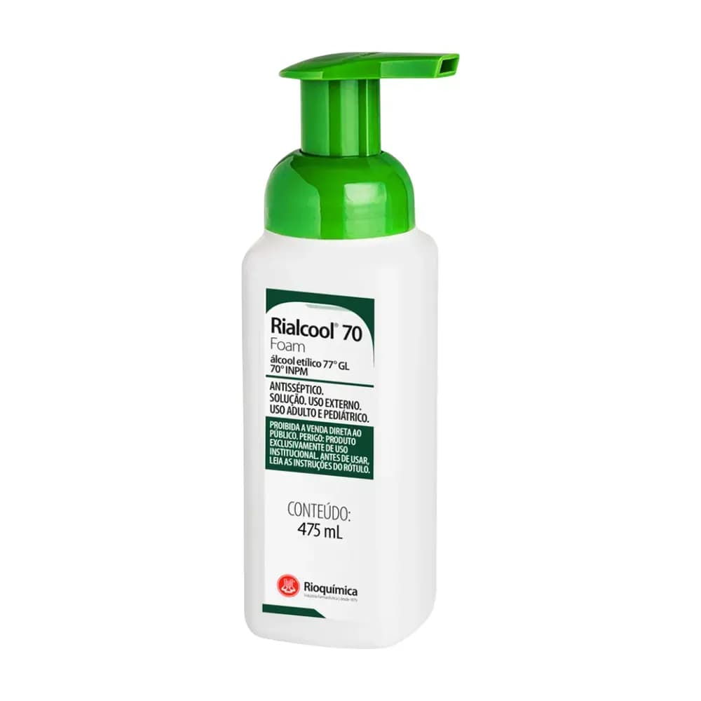 ÁLCOOL ETÍLICO 77° ANTISSÉPTICO PUMP RIALCOOL FOAM RIOQUÍMICA