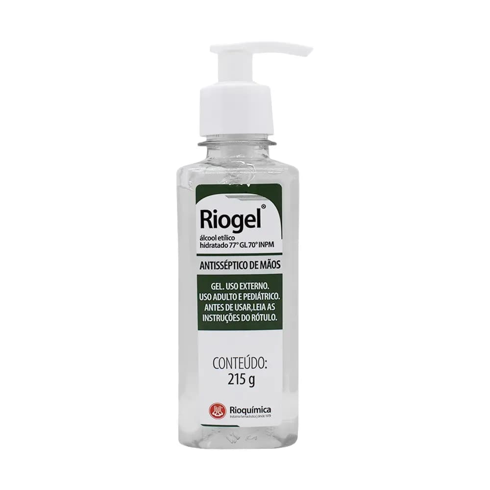 ÁLCOOL GEL ETÍLICO 77% ANTISSÉPTICO DE MÃOS RIOGEL RIOQUÍMICA