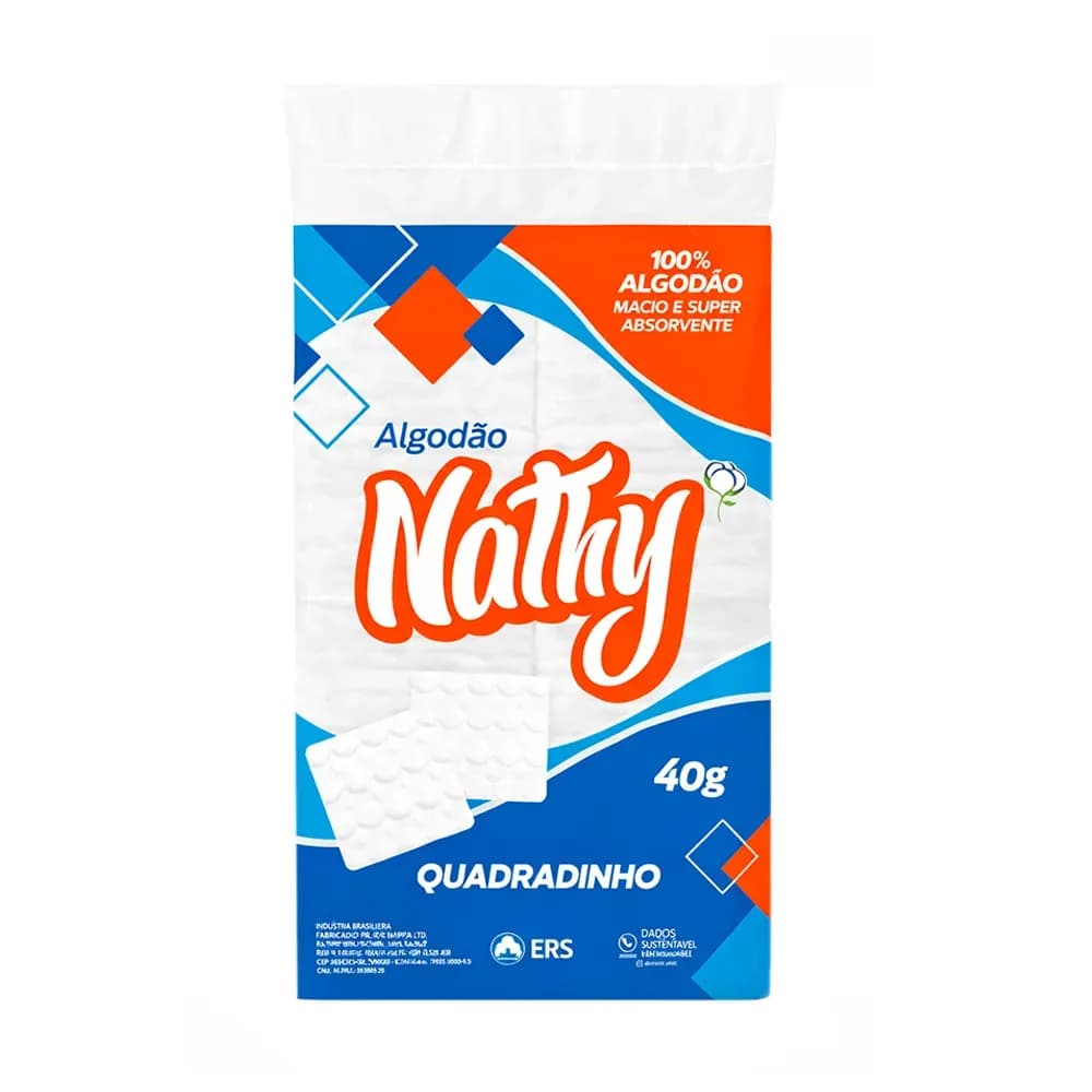 ALGODÃO QUADRADINHO SUPER ABSORVENTE NATHY