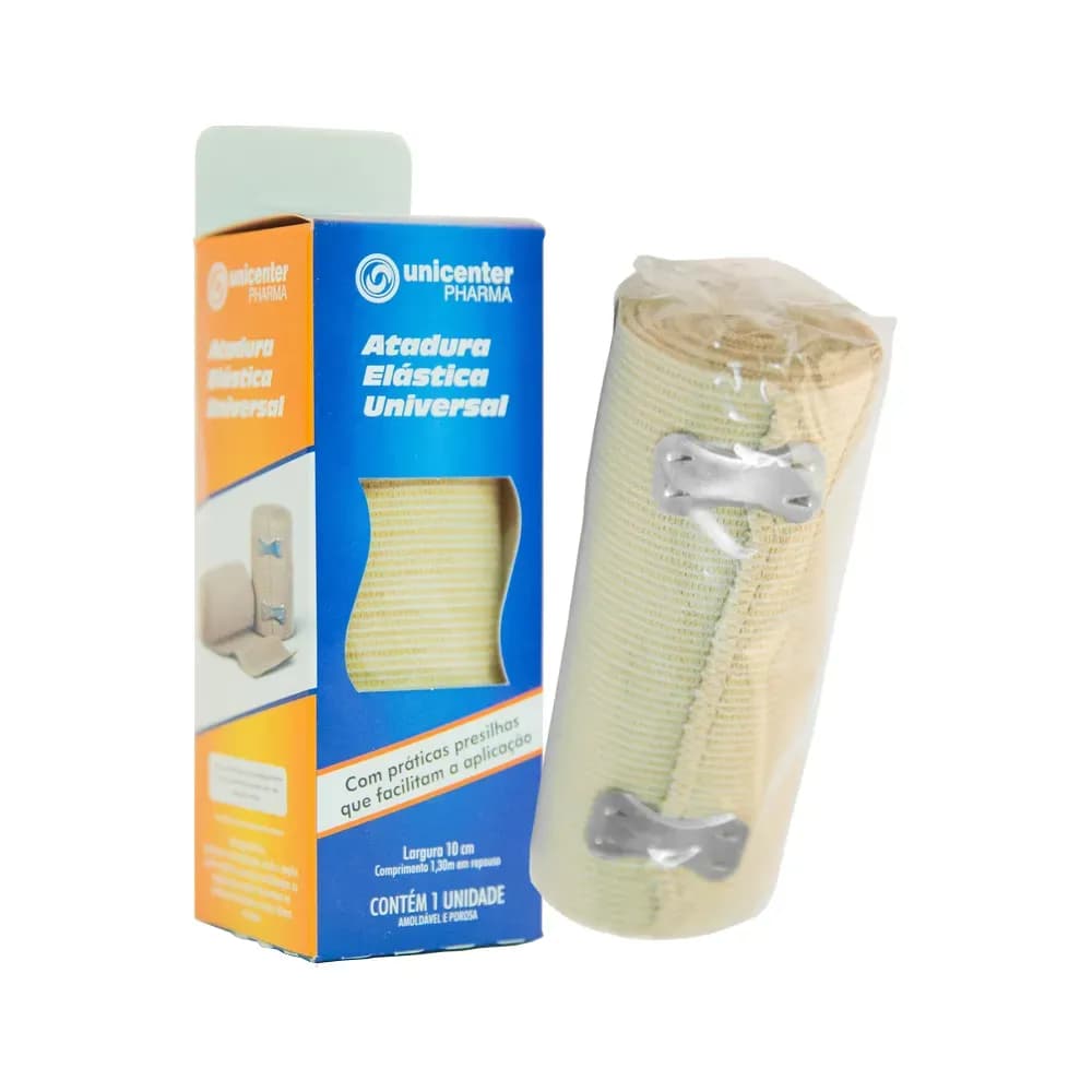 ATADURA ELÁSTICA COMPRESSIVA COM PRESILHAS 1,30M UNICENTER