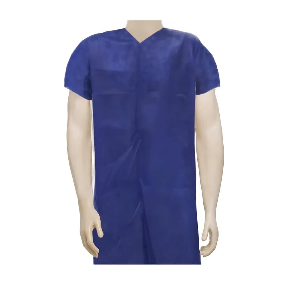 AVENTAL TNT DESCARTÁVEL MANGA CURTA AZUL 10UN MEDHOSP