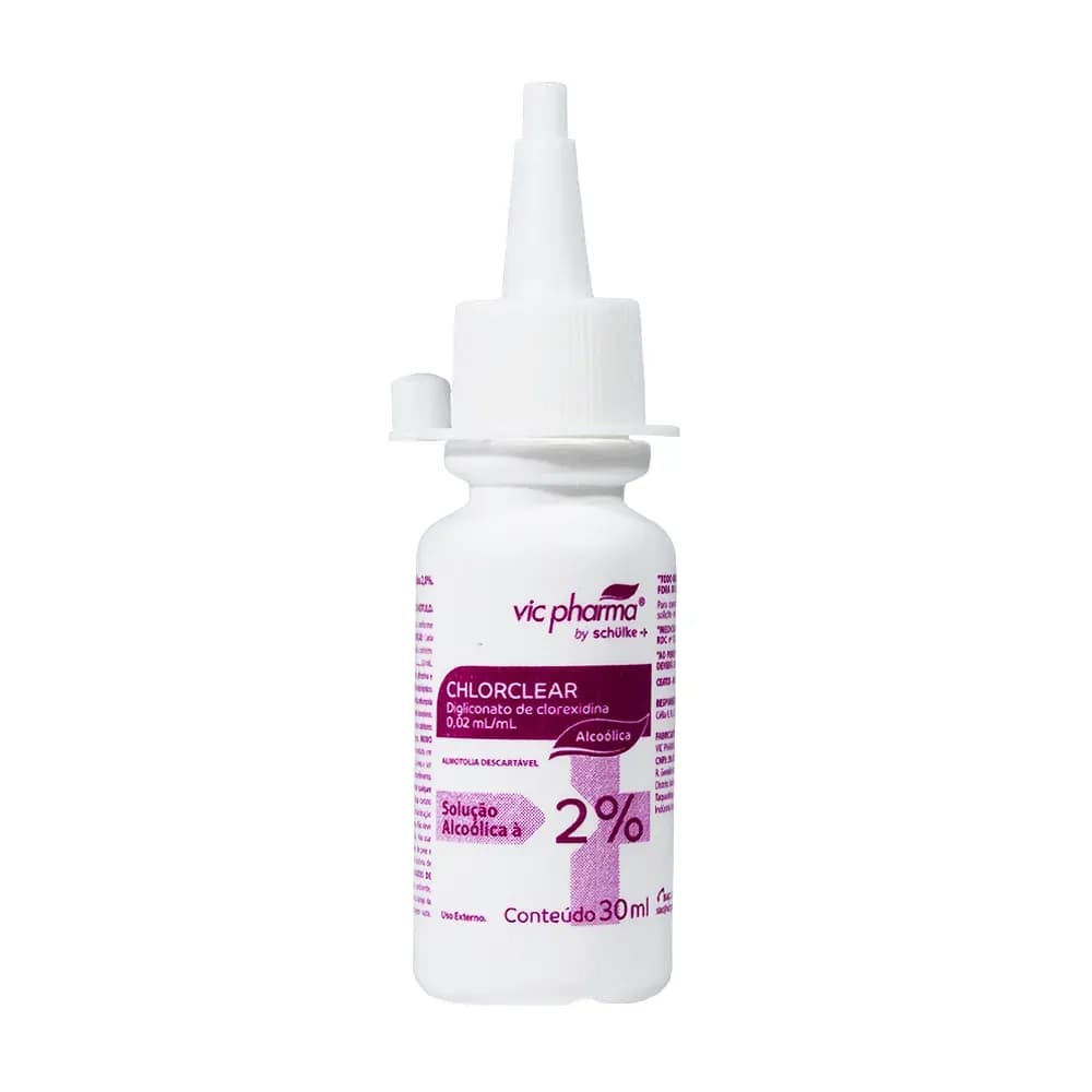 CLOREXIDINA ALCOÓLICA 2% CHLORCLEAR ANTISSÉPTICO VICPHARMA