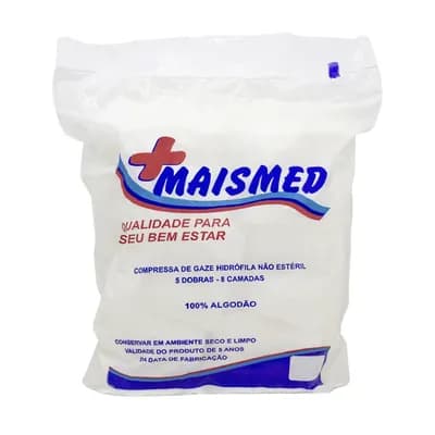 COMPRESSA DE GAZE HIDRÓFILA 13 FIOS MAISMED