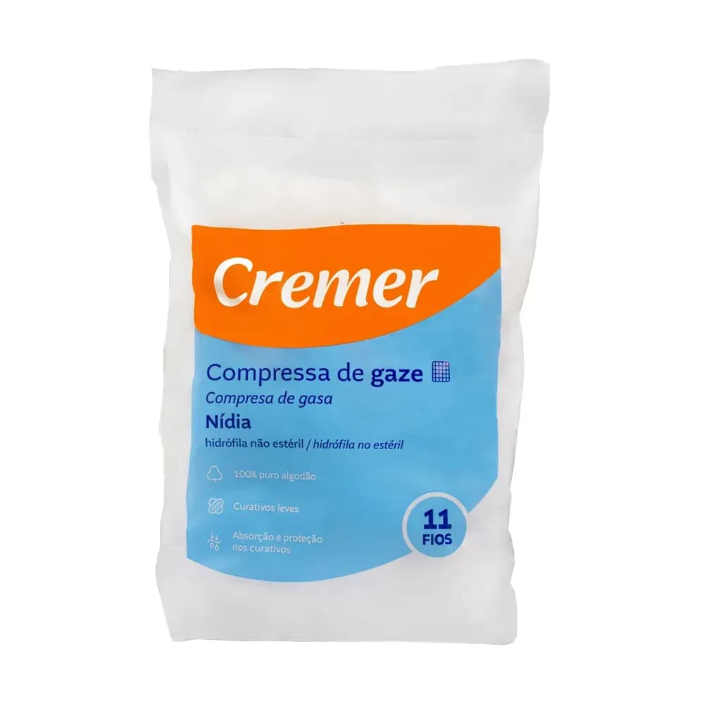 COMPRESSA GAZE HIDRÓFILA 7,5X7,5CM 500UN CREMER