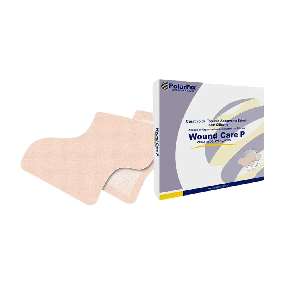CURATIVO DE ESPUMA ABSORVENTE DE SILICONE COM BORDA ESTÉRIL WOUND CARE P POLARFIX