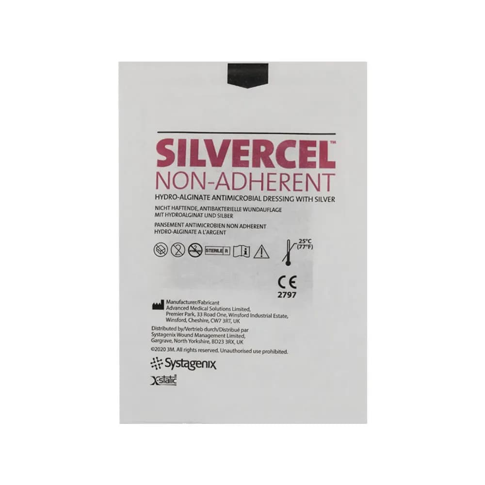 CURATIVO HIDROALGINATO COM PRATA NÃO ADERENTE SILVERCEL 3M
