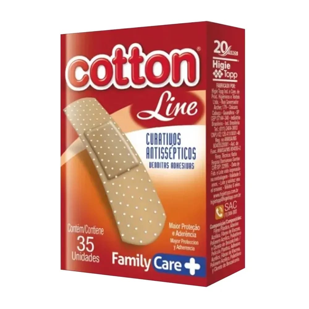 CURATIVOS ANTISSÉPTICOS C/35UN COTTON LINE