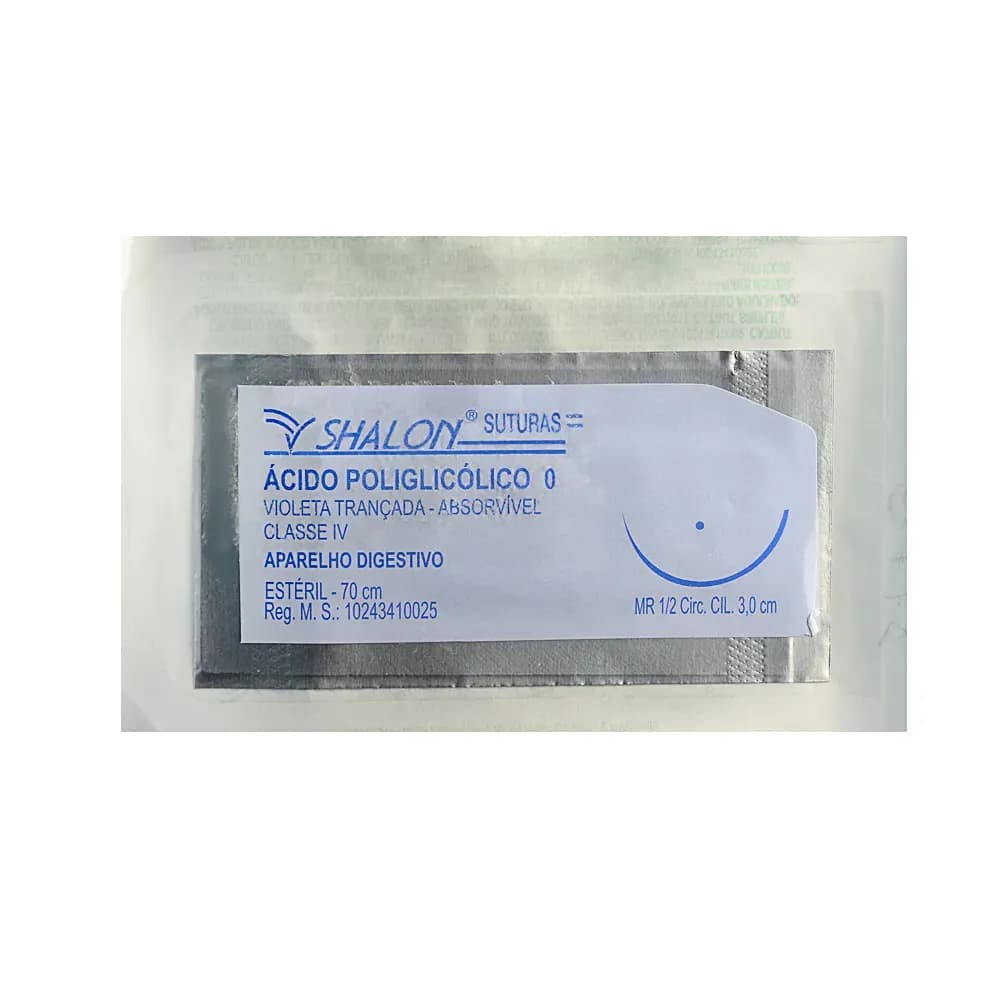 FIO SUTURA ÁCIDO POLIGLICÓLICO TECIDOS MOLES SHALON