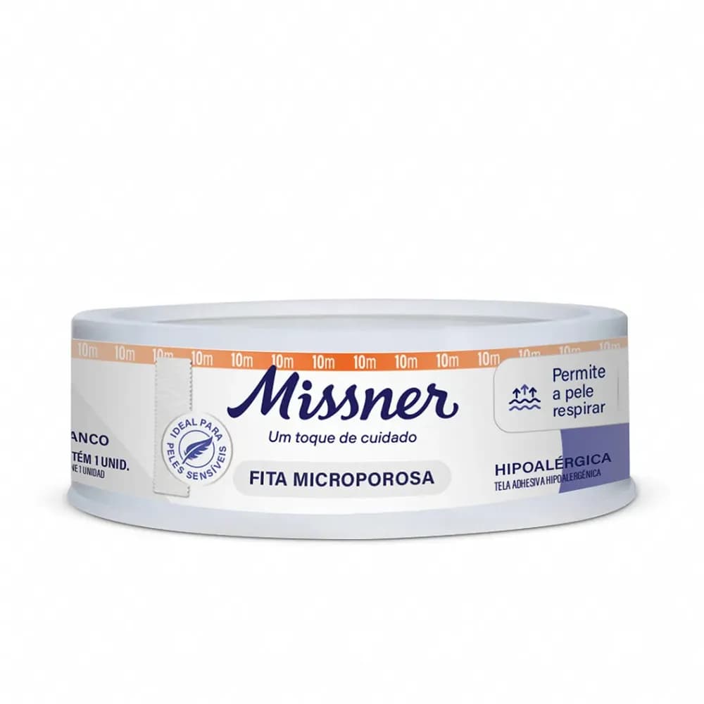 FITA MICROPORE BRANCA HIPOALÉRGICA PELE SENSÍVEL MISSNER