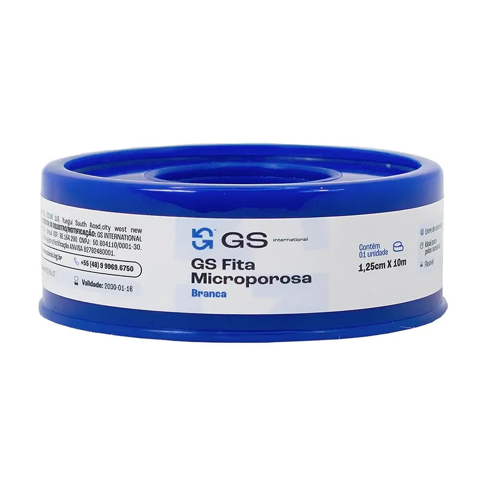 FITA MICROPORE BRANCO PELE SENSÍVEL ALTA QUALIDADE GS