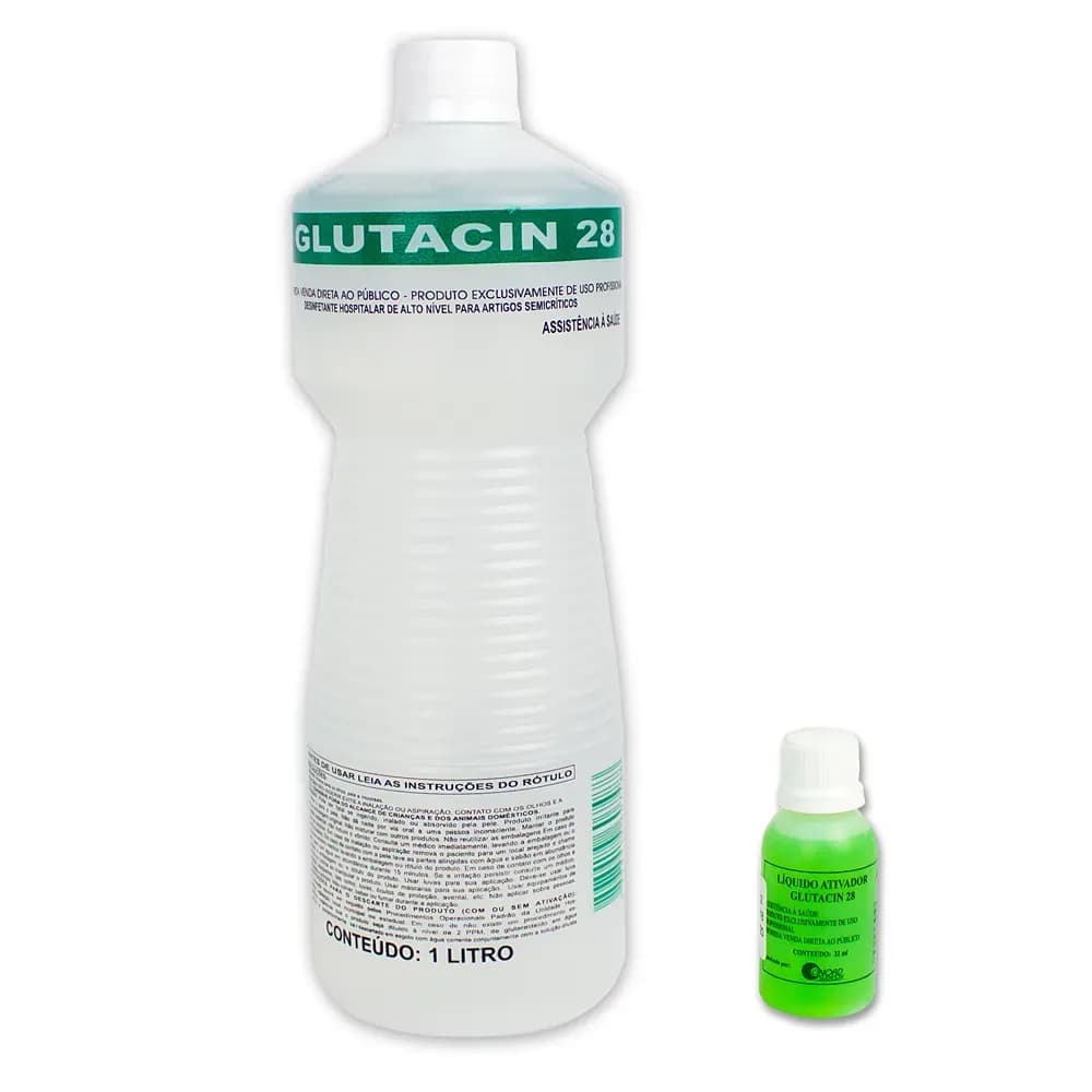 GLUTACIN GLUTARALDEIDO 2% + ATIVADOR LÍQUIDO 28 DIAS CINORD