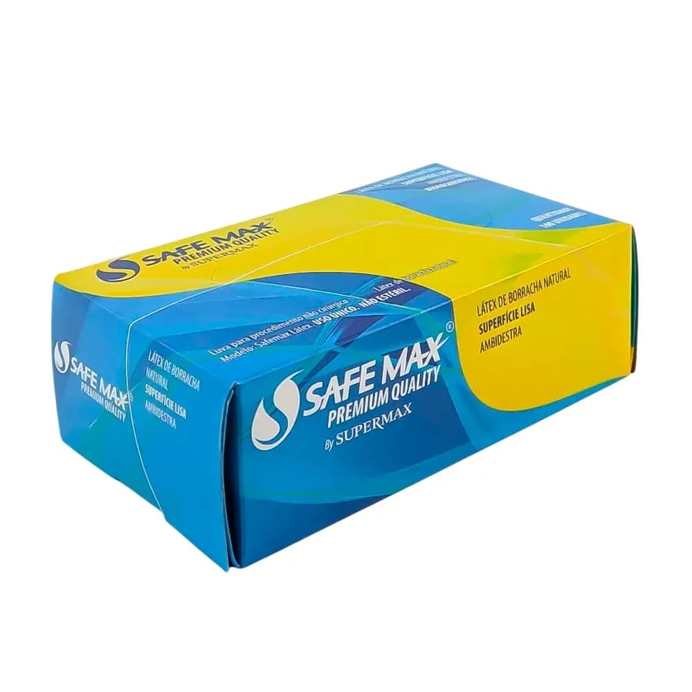 LUVA LÁTEX PROCEDIMENTO COM PÓ 100UN SAFEMAX SUPERMAX
