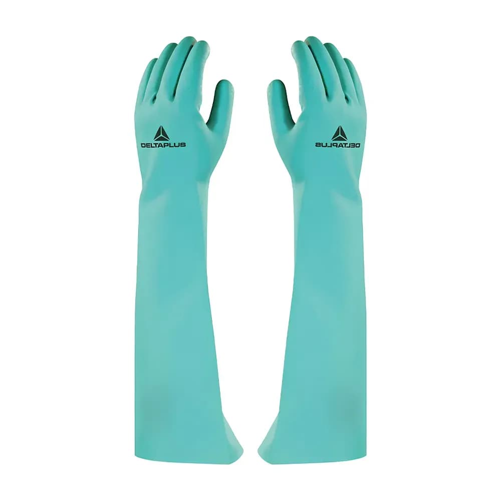 LUVA NITRÍLICA PROTEÇÃO QUÍMICA CANO LONGO 46CM O PAR DELTAPLUS
