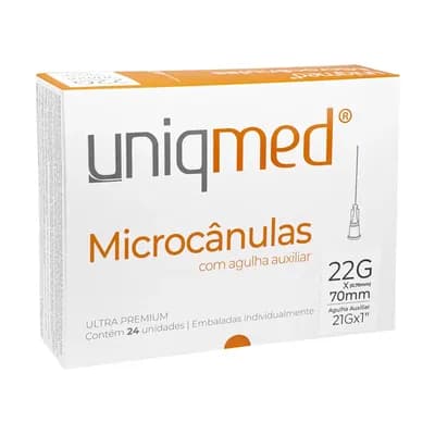 MICROCÂNULA PARA PREENCHIMENTO FACIAL ESTÉRIL 24UN UNIQMED