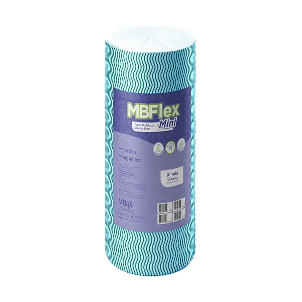 PANO MULTIÚSO DESCARTÁVEL MBFLEX MINI 30CMX50CM 50UN MBLIFE