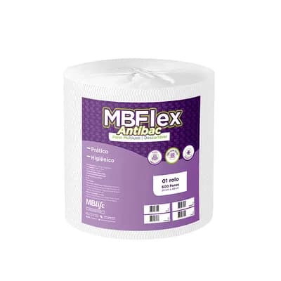 PANO MULTIÚSO EM ROLO MBFLEX ANTIBAC 28CMX40CM 600UN MBLIFE