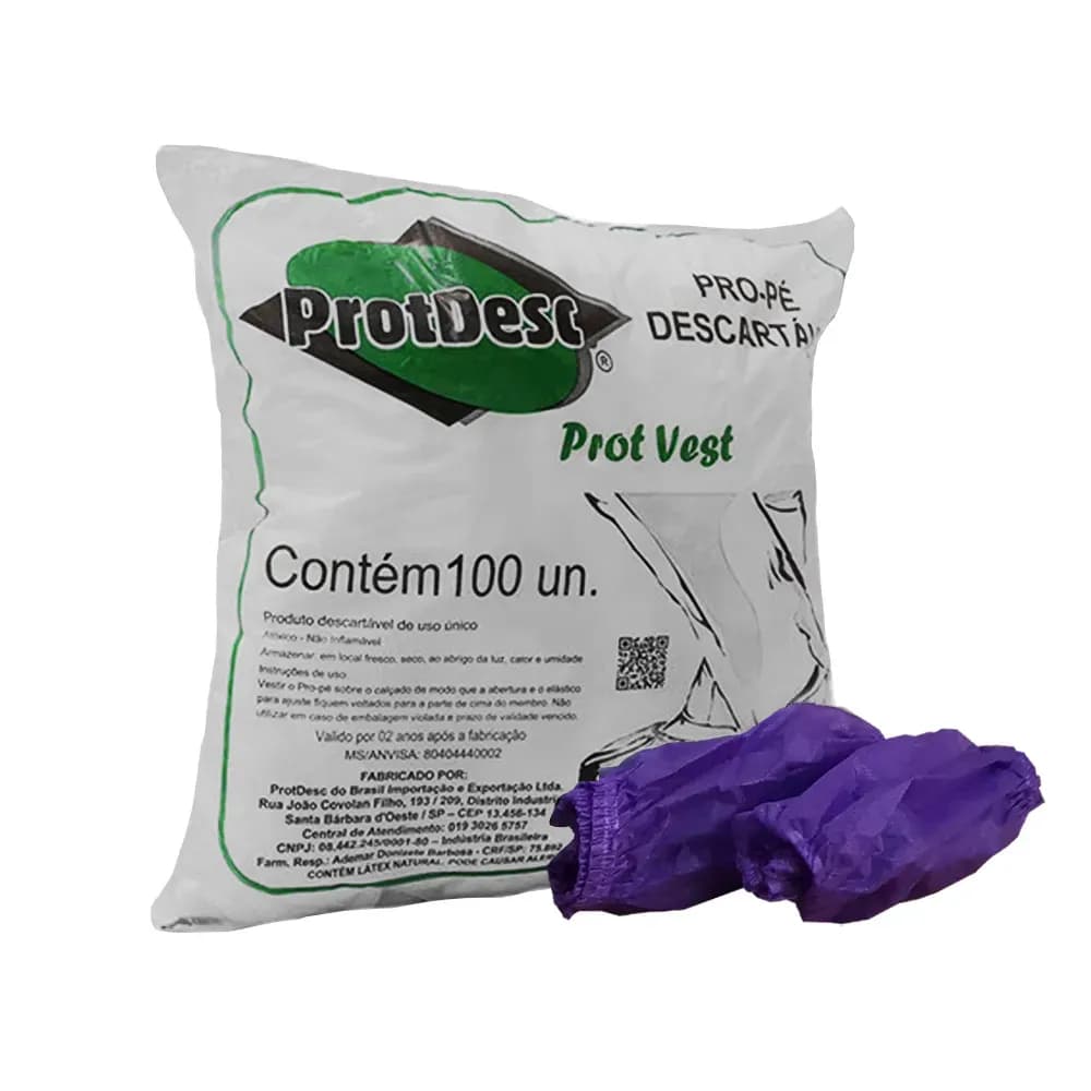 PROPÉ SAPATILHA EM TNT DESCARTÁVEL GR 20 C/100UN PROTDESC