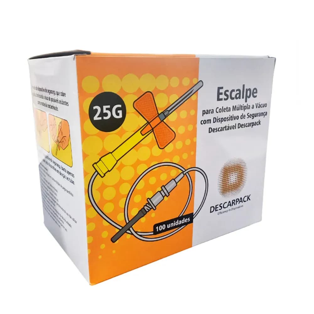 SCALP PARA COLETA MÚLTIPLA A VÁCUO DISPOSITIVO SEGURANÇA 100UN DESCARPACK