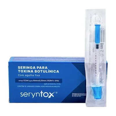 SERINGA APLICAÇÃO TOXINA BOTOLÍNICA AG FIXA 6X0,25MM 31G 10UN SERYNTOX