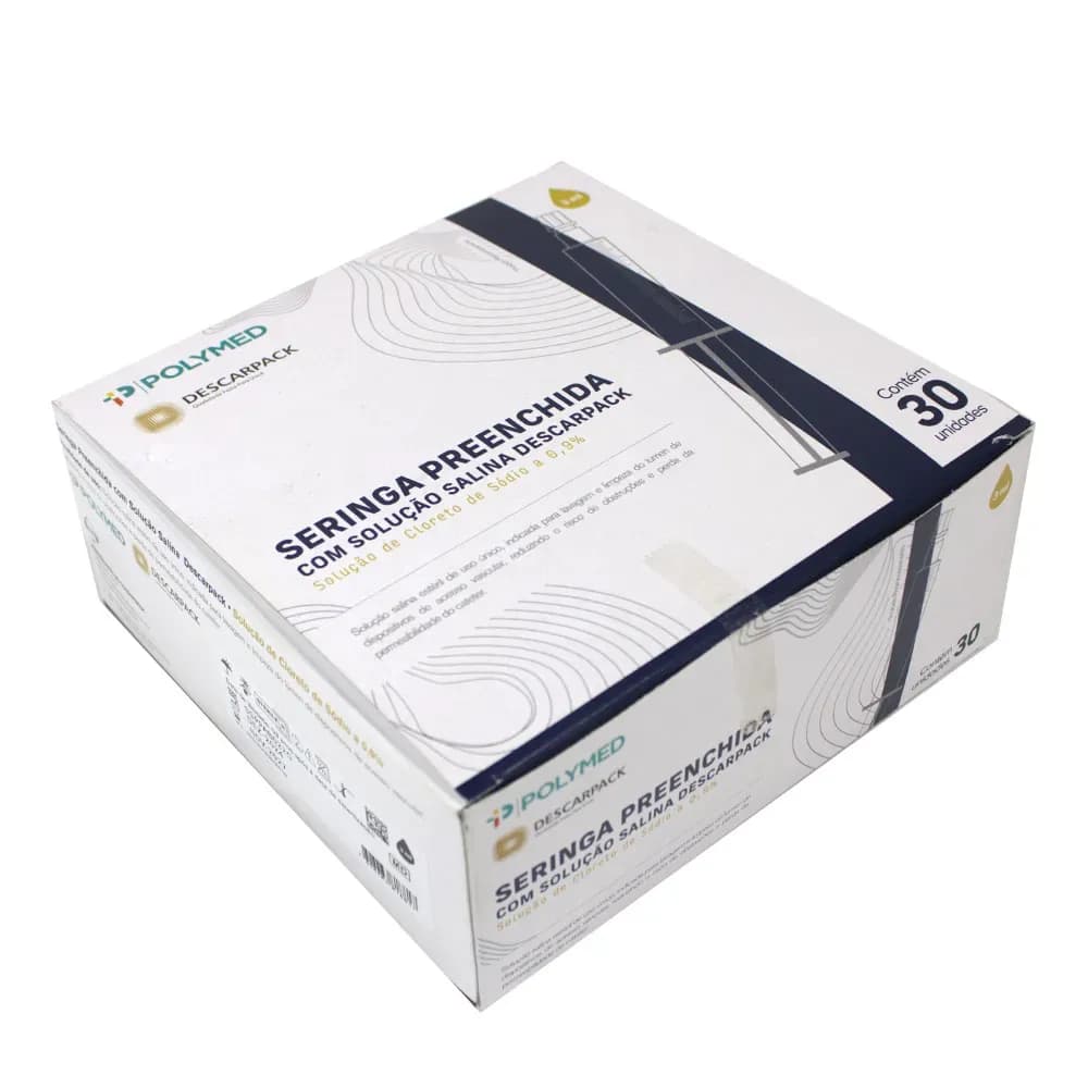 SERINGA PREENCHIDA COM SOLUÇÃO SALINA 30UN DESCARPACK