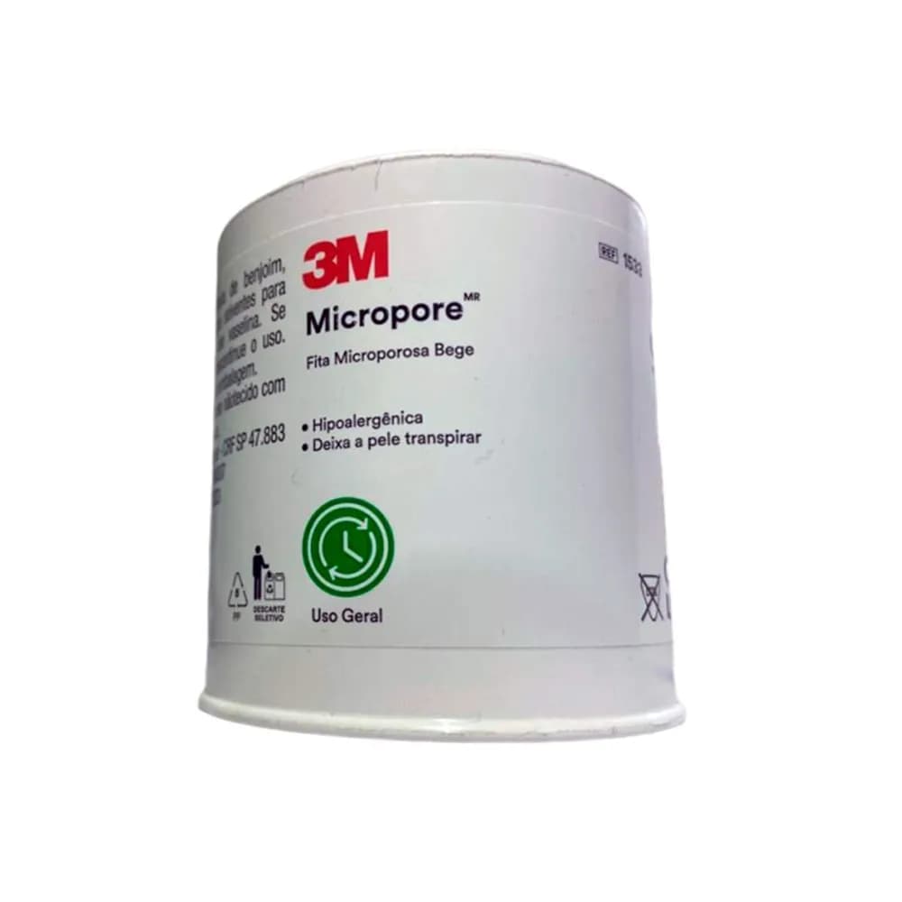 Fita Micropore c/ Capa Bege - 50mm x 10m