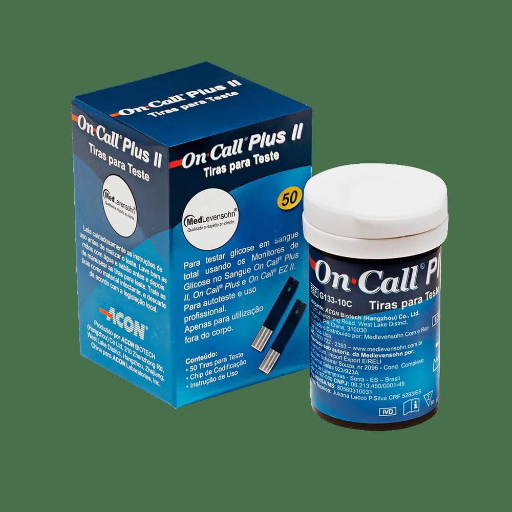 On Call® Plus II tira para teste de glicemia em frasco