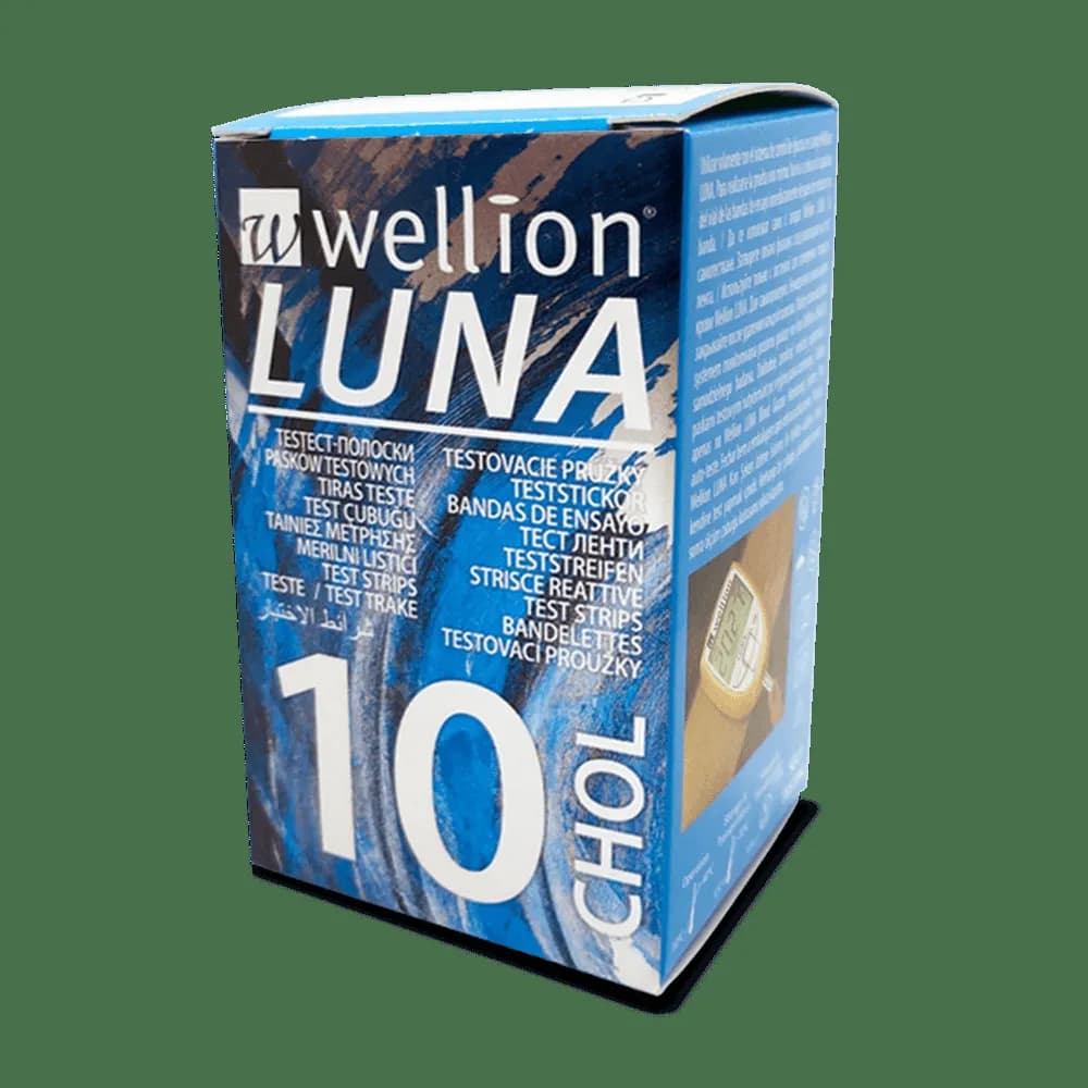 Wellion® Luna Tira para Teste de Colesterol Total em Frasco