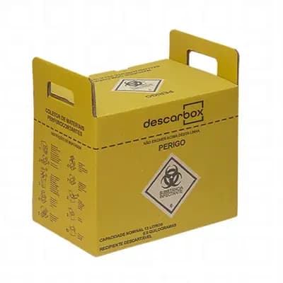 Coletor de Material Perfurocortante 13L Descarbox Ecologic C/20