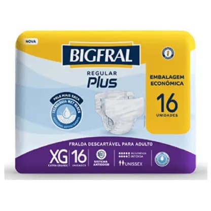 Fralda Bigfral Plus Econômica TAM EG PCTC/16UN - 20392-1