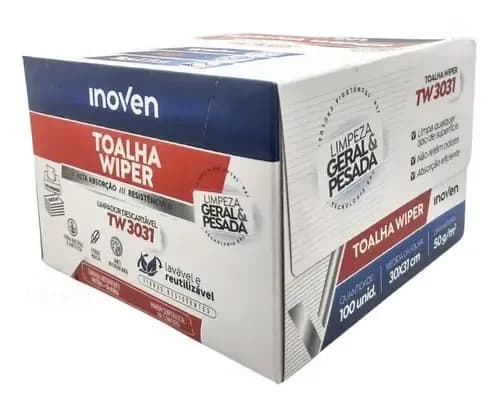 Pano Wiper Branco Inoven 30X31CM 50G CX C/100UN - TW3031