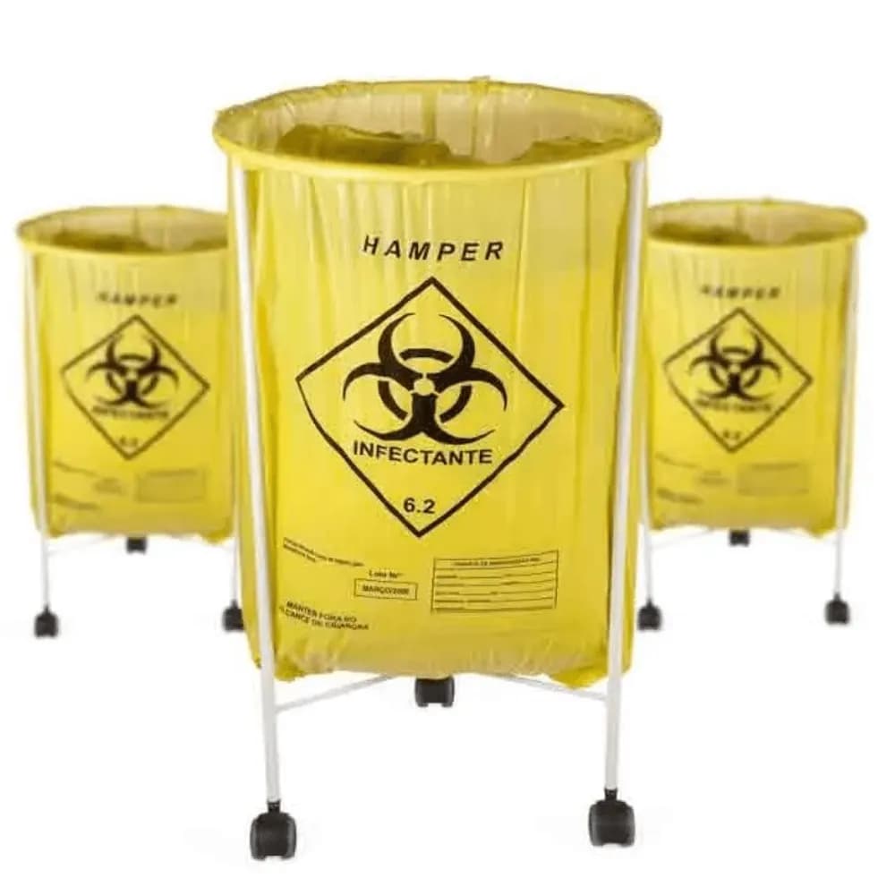 Saco Para Hamper Amarelo 120L 90CMX100CM Com Fita Pacote com 50UN