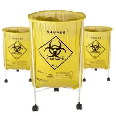 Saco Para Hamper Amarelo 120L 90CMX100CM Com Fita Pacote com 50UN