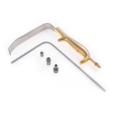 Afastador Tebbets com Entrada p/ Fibra Óptica Serrilhado - 12 cm x 30mm
