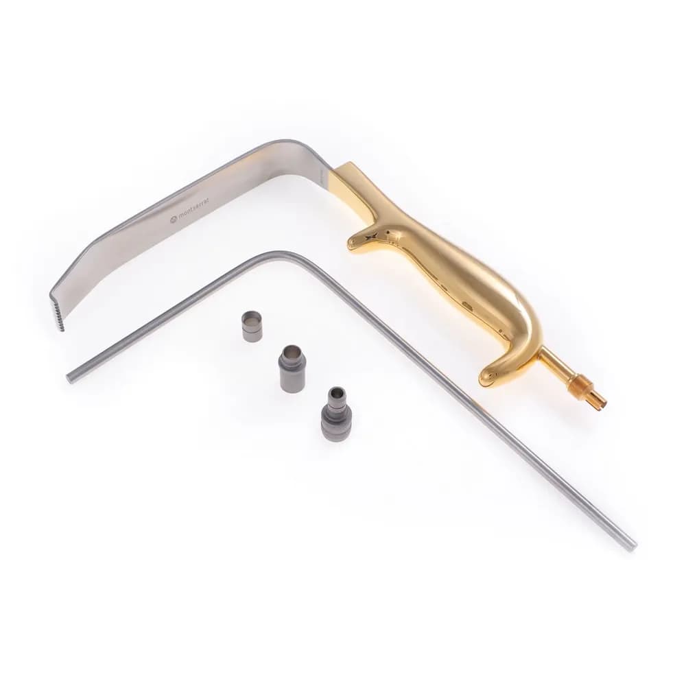 Afastador Tebbets com Entrada p/ Fibra Óptica Serrilhado - 15 cm x 25mm