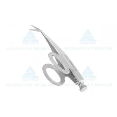 Tesoura Barraquer 5,5 cm com ponta angulo 7 cm - ABC