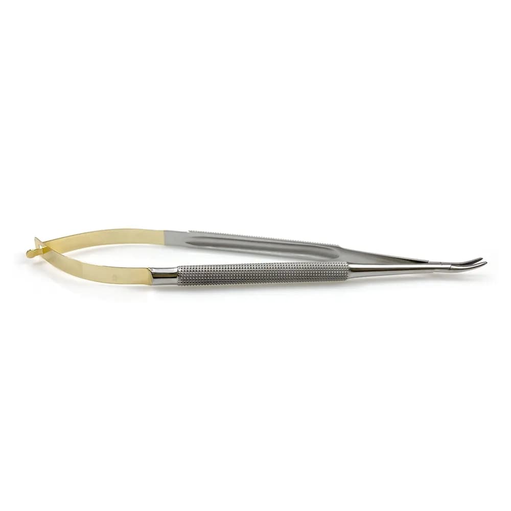 Porta Agulha Castroviejo s/ Trava Curvo 18 cm c/ Vídea