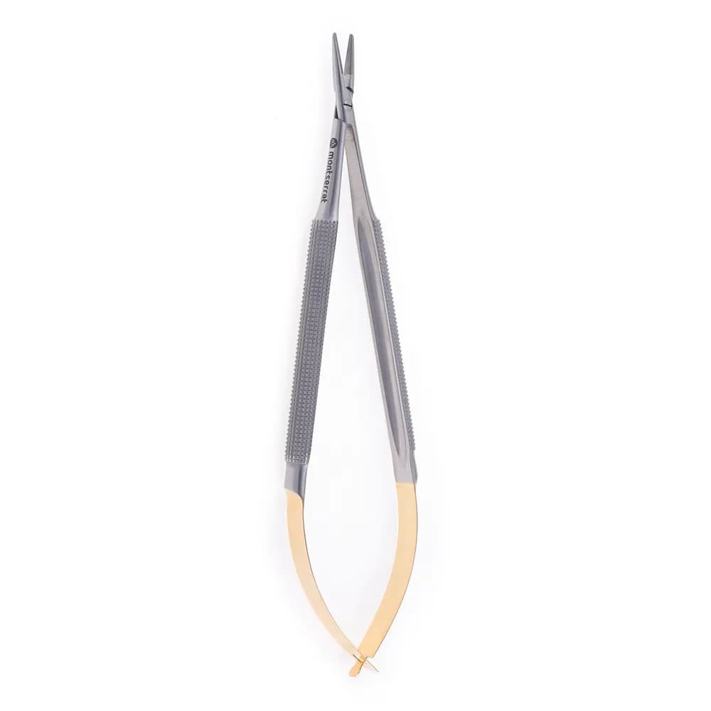Porta Agulha Castroviejo s/ Trava Reto 18 cm c/ Vídea